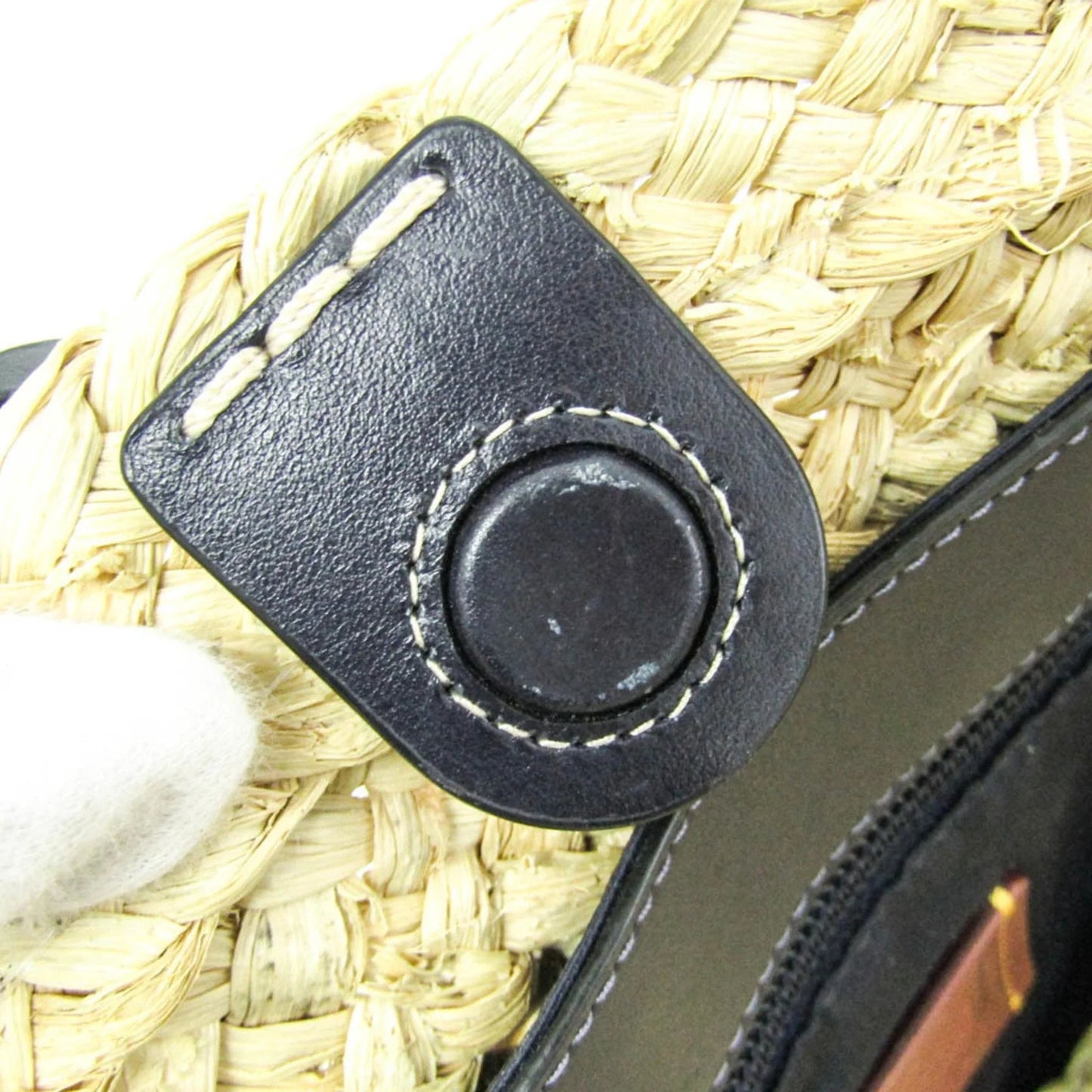 Coach Borsa tote da donna in pelle e paglia intrecciata Coach con motivo Tea Rose, beige e viola - Etoilux