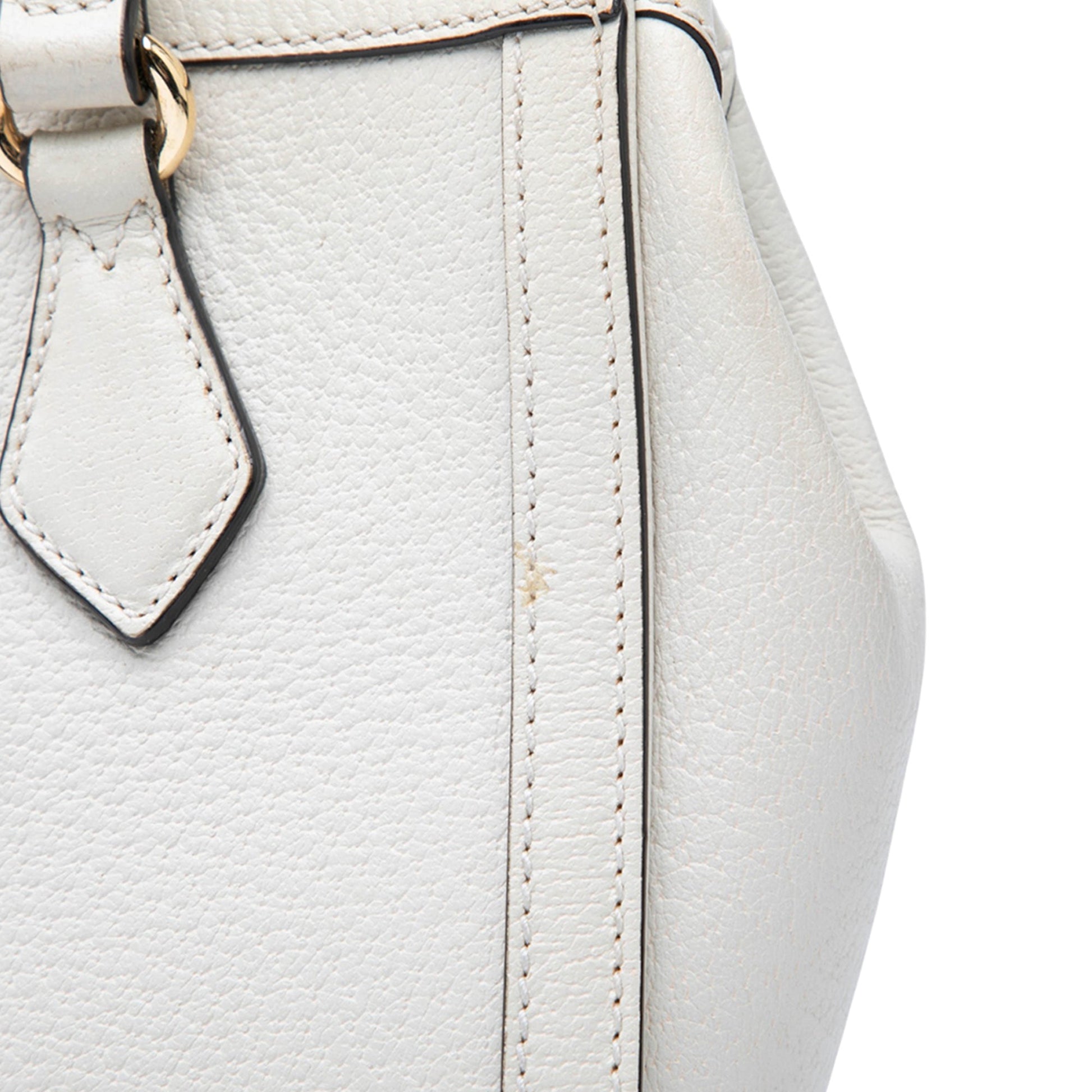 Gucci – Piccola Borsa a Tracolla Ophidia in Pelle Bianca - Etoilux