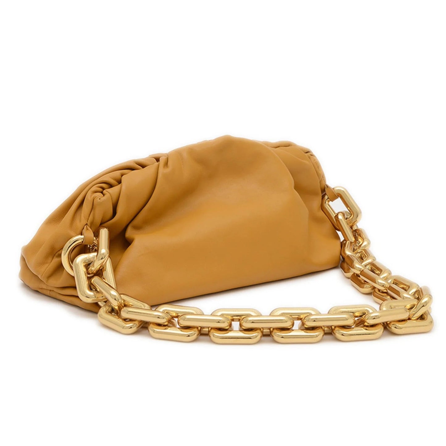 Bottega Veneta – The Chain Pouch in Pelle di Vitello Senape - Etoilux