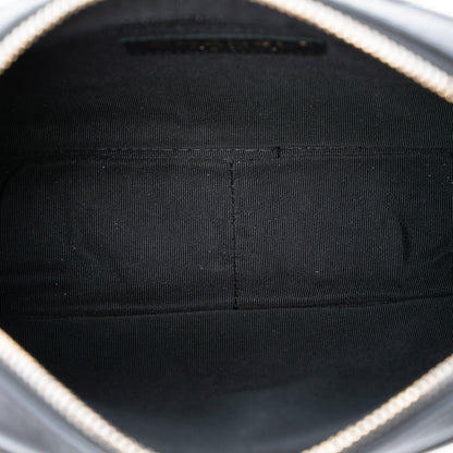 Chanel Camera Bag Matelassé Pelle di Agnello Nera Hardware Oro – 20 cm - Etoilux