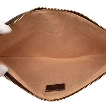 Gucci Ophidia GG Supreme – Pochette in Tela Rivestita, Brown – 20 x 28,5 cm - Etoilux