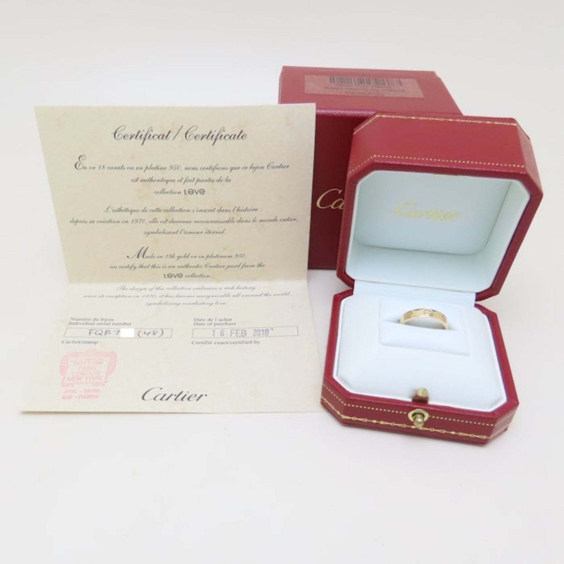 Cartier Love Ring in Oro Giallo 18K – Misura 48 - Etoilux