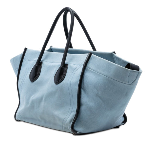 Céline Phantom Medium Denim Blu Cielo con Pelle Nera 2015 – 30 cm - Etoilux