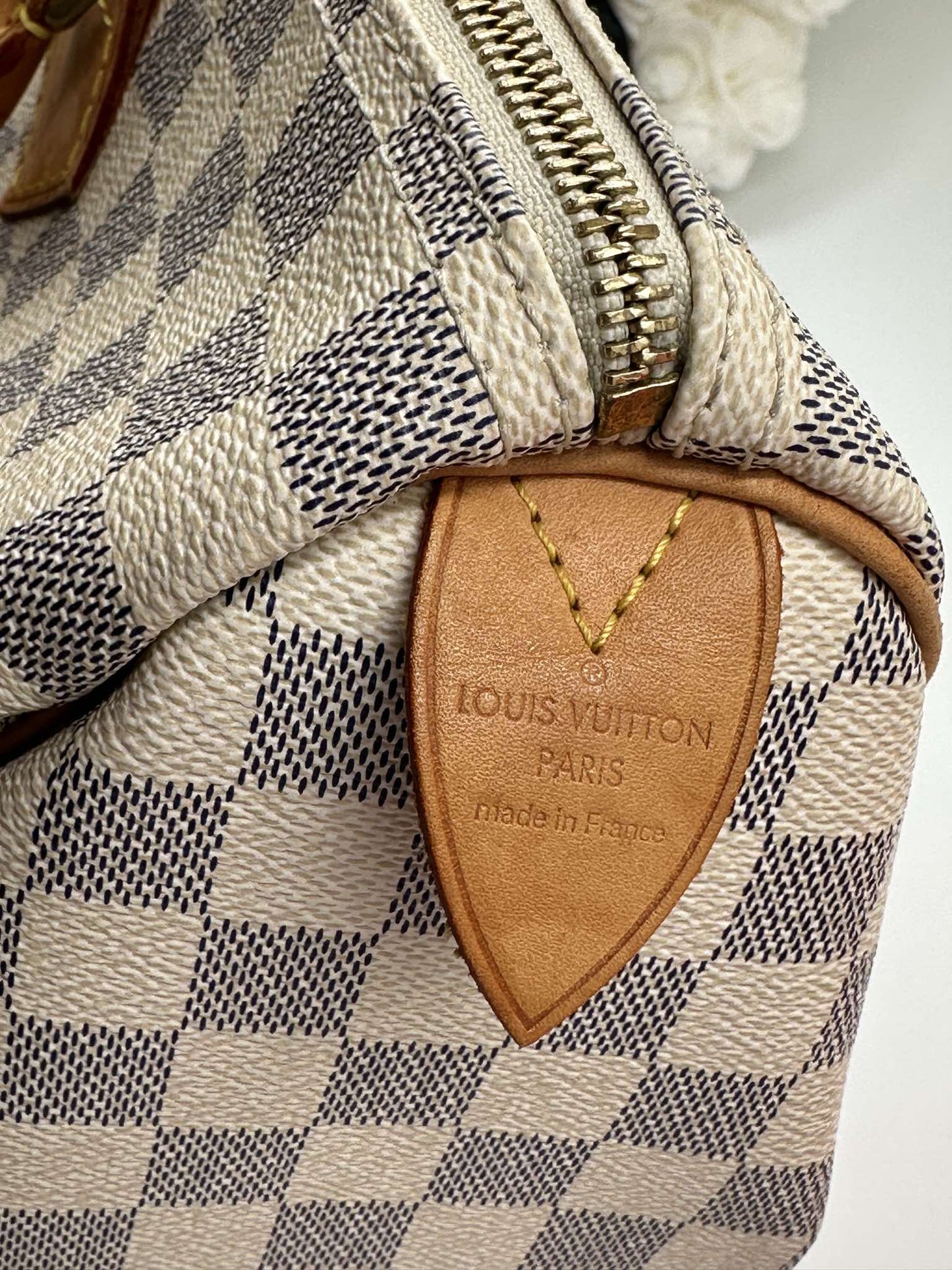 Louis Vuitton Speedy 35 Damier Azur – Made in France - Etoilux