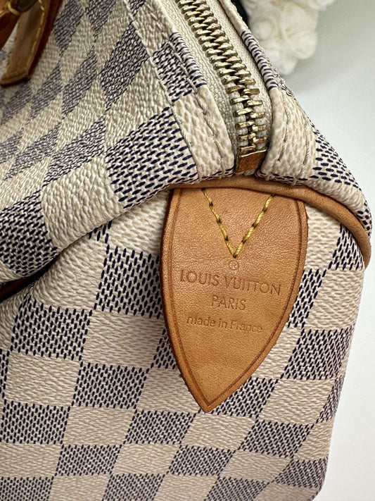 Louis Vuitton Speedy 35 Damier Azur – Made in France - Etoilux
