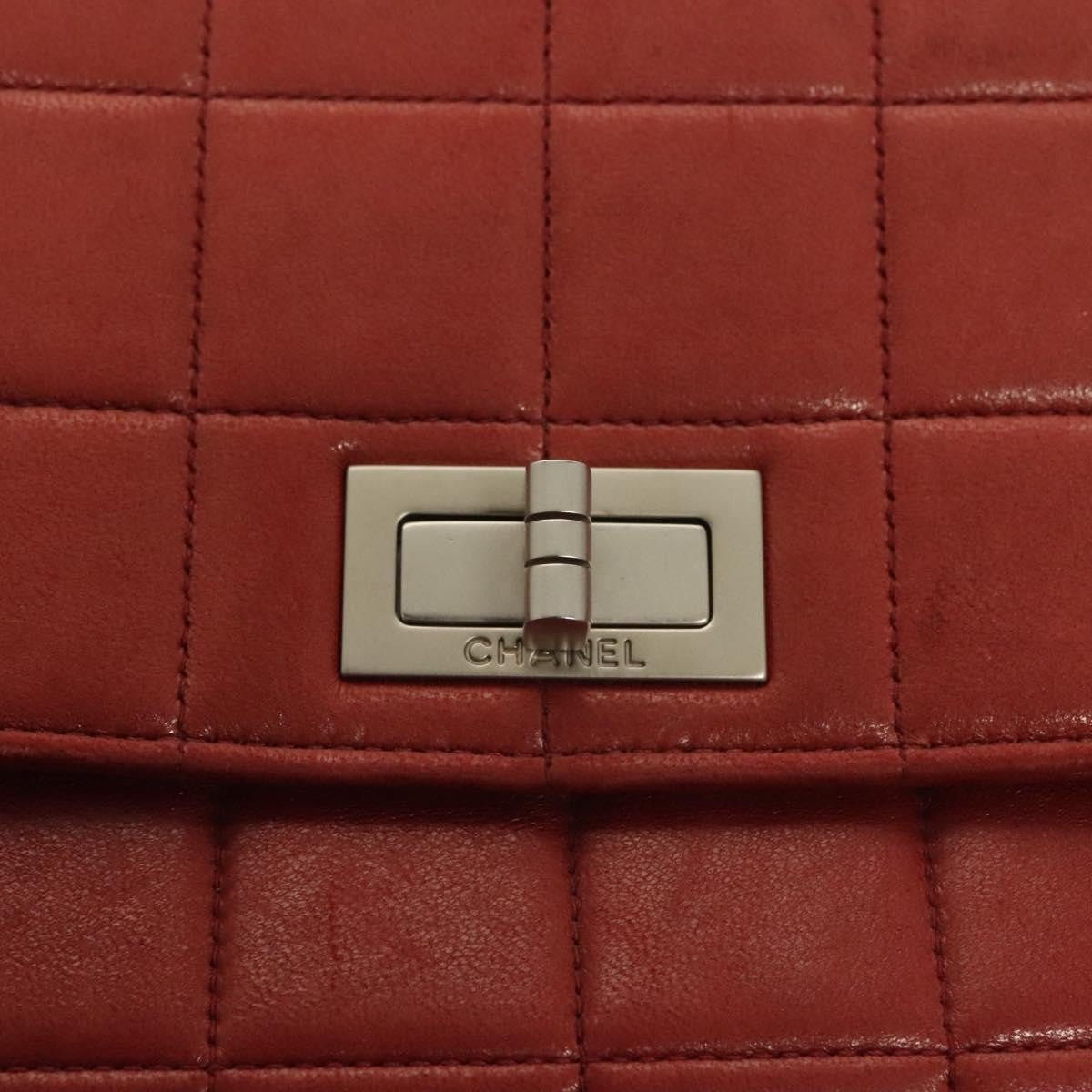 Chanel Chocolate Bar Reissue Flap Pelle di Agnello Rosso – 31 cm - Etoilux