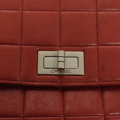 Chanel Chocolate Bar Reissue Flap Pelle di Agnello Rosso – 31 cm - Etoilux