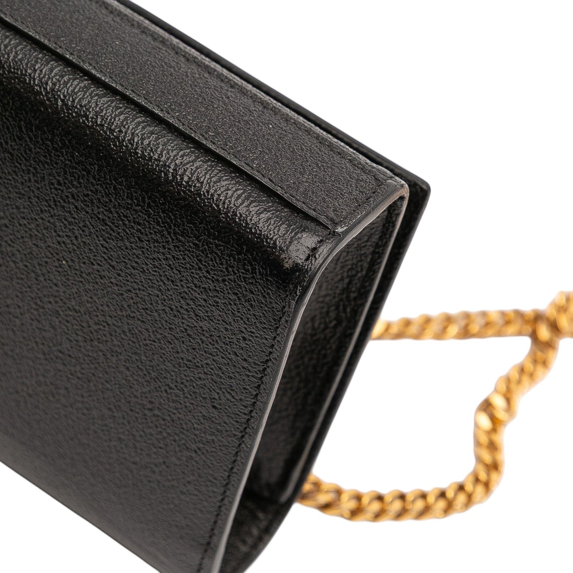 Saint Laurent Kate – Pelle nera con catena dorata (2016) - Etoilux