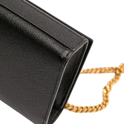 Saint Laurent Kate – Pelle nera con catena dorata (2016) - Etoilux