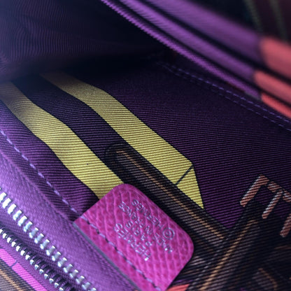 Hermès Azap Compact Silk'In Pelle Epsom Fucsia – 12 cm - Etoilux