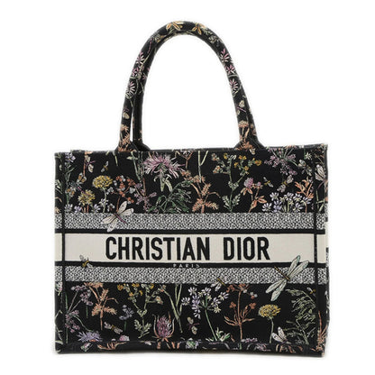 Christian Dior Dior Book Tote Borsa media in tela floreale nera M1296 BP - Etoilux