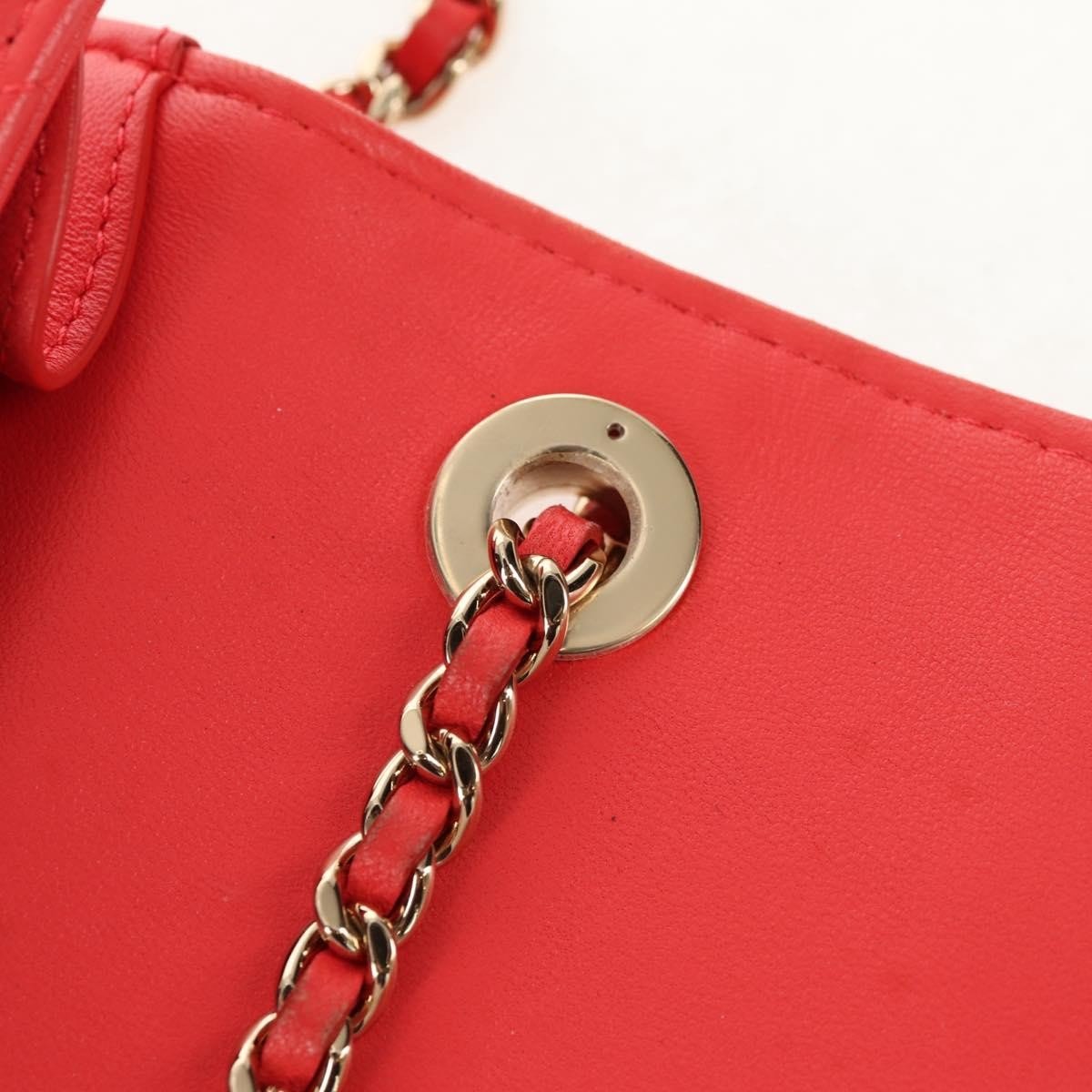 Chanel Trendy CC Small Flap Bag Pelle di Agnello Rossa Hardware Dorato - Etoilux