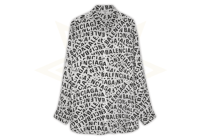 BALENCIAGA "All Over Logo" Camicia Oversize – Taglia 34 - Etoilux