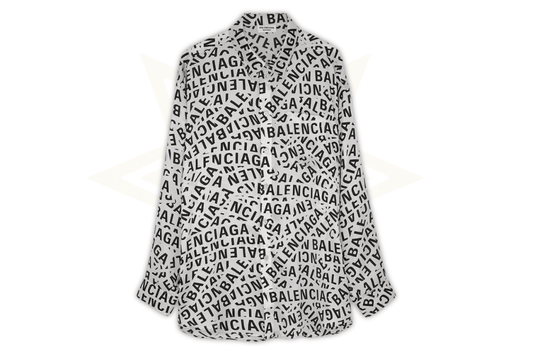 BALENCIAGA "All Over Logo" Camicia Oversize – Taglia 34 - Etoilux