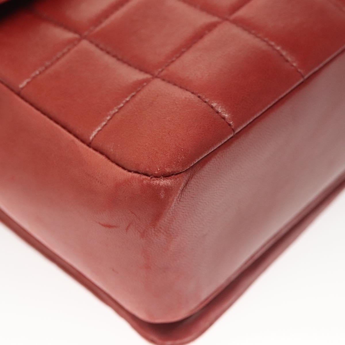 Chanel Chocolate Bar Reissue Flap Pelle di Agnello Rosso – 31 cm - Etoilux