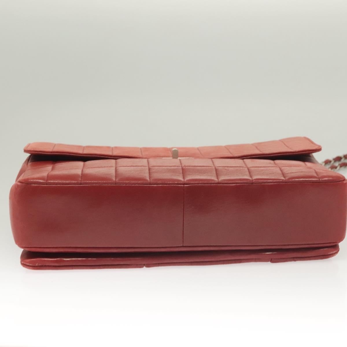 Chanel Chocolate Bar Reissue Flap Pelle di Agnello Rosso – 31 cm - Etoilux