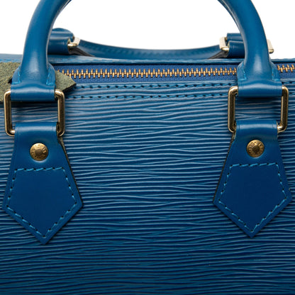 Louis Vuitton Speedy 25 Pelle Epi blu – 1995 - Etoilux