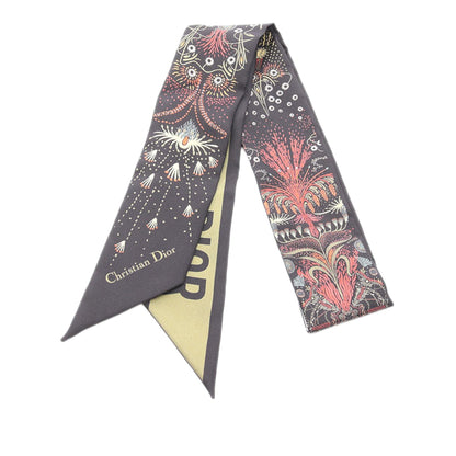 Christian Dior Mitzah – Sciarpa in Seta Stampata – Nero Multicolor - Etoilux