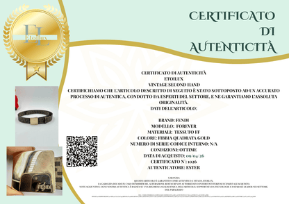 Cintura Fendi "Forever" in Tessuto FF - Fibbia Quadrata Gold - Etoilux