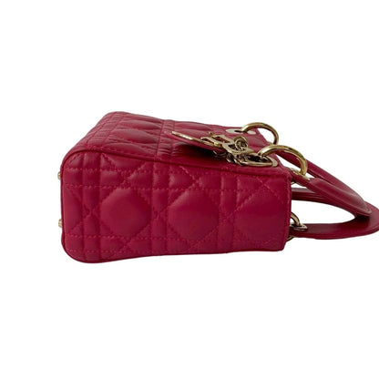 Dior Lady Dior Mini – Pelle Rosa – Con Tracolla - Etoilux