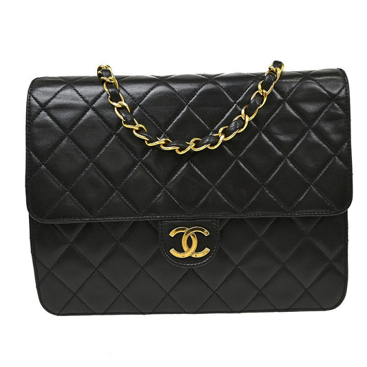 Chanel Vintage Square CC Flap Nera Anni '90 | Etoilux Vintage
