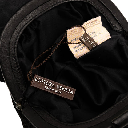 Bottega Veneta – Borsa a tracolla in pelle intrecciata con motivo floreale – Vintage - Etoilux