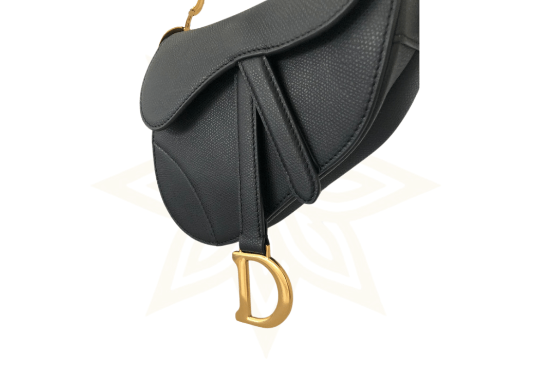 DIOR Saddle Bag in Pelle Nera – Full Set con Scontrino Originale - Etoilux