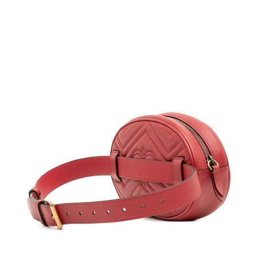 Gucci GG Marmont Matelassé – Belt Bag in Pelle Rossa – Small - Etoilux