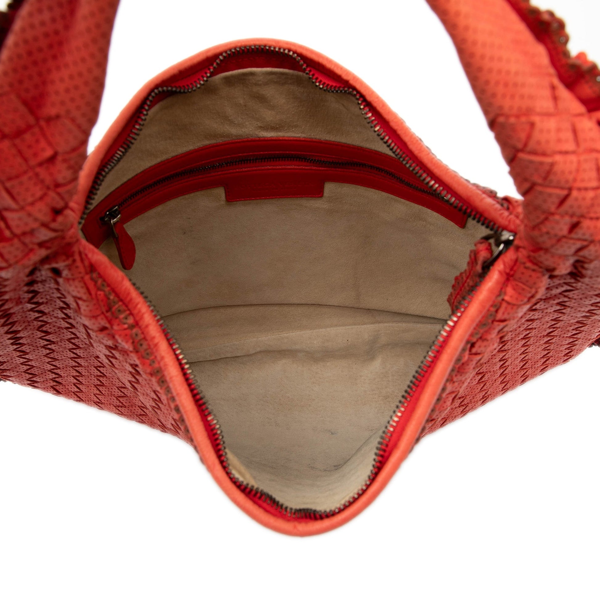 Bottega Veneta Veneta Hobo Piccola Intrecciato Traforato Rosso – Nappa – Made in Italy - Etoilux