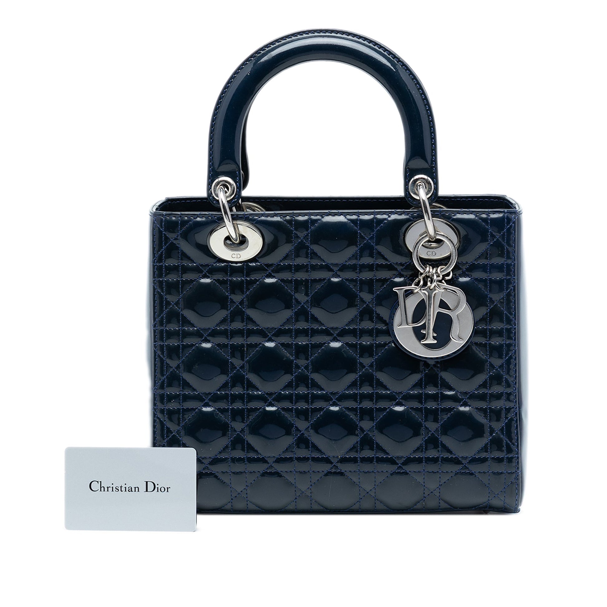 Christian Dior Lady Dior Medium Cannage Patent Leather – 2013 - Etoilux