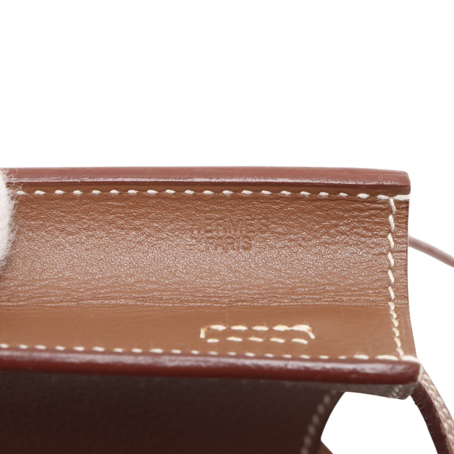 Hermès Onimaïtou Pochette Pelle di Vitello Marrone Naturale 2001 – 16 cm - Etoilux
