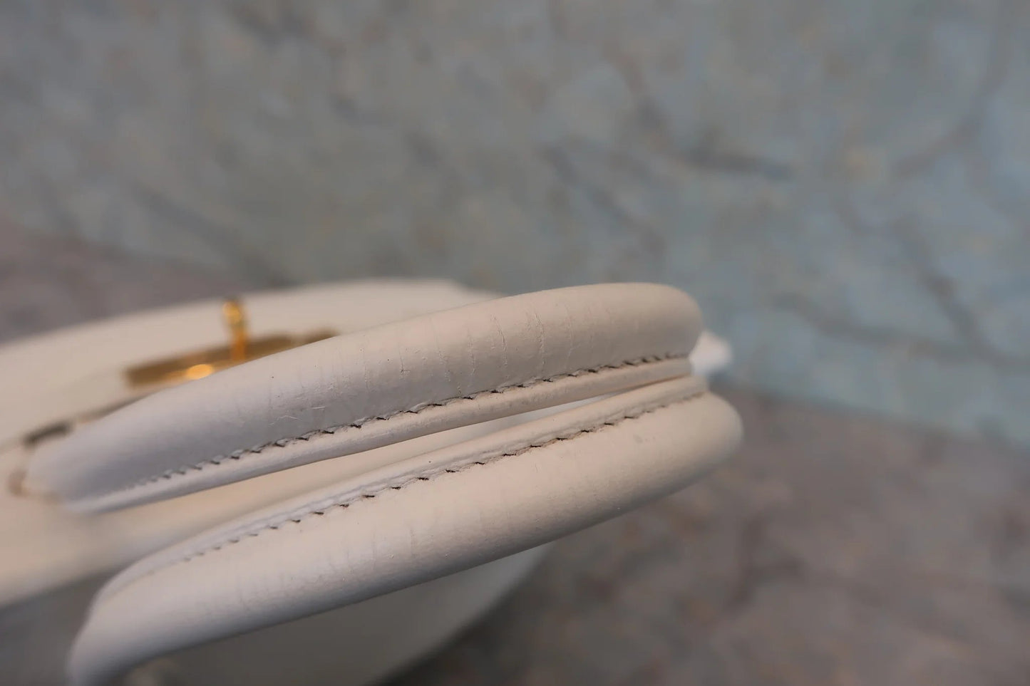 Hermès Birkin 30 Taurillon Clémence Blanc Hardware Dorato — 2008 - Etoilux