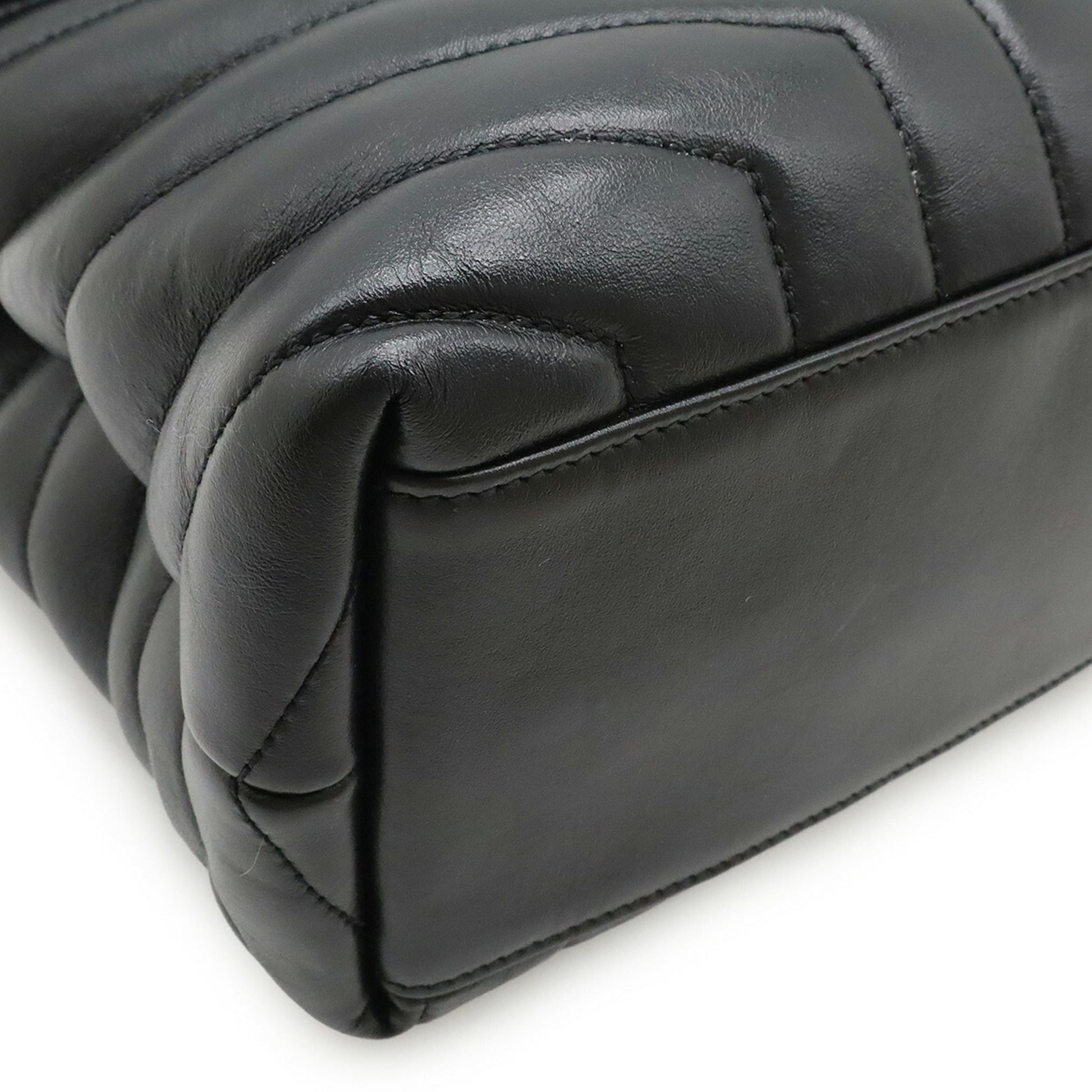Saint Laurent – Loulou Medium in pelle trapuntata nera - Etoilux