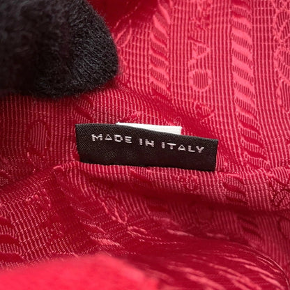 Prada Canapa e Rattan Bucket Bag Rosso – Medium - Etoilux