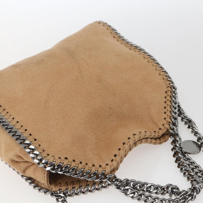 Stella McCartney Falabella Fold Over Shaggy Tiny – Beige / 18 cm - Etoilux