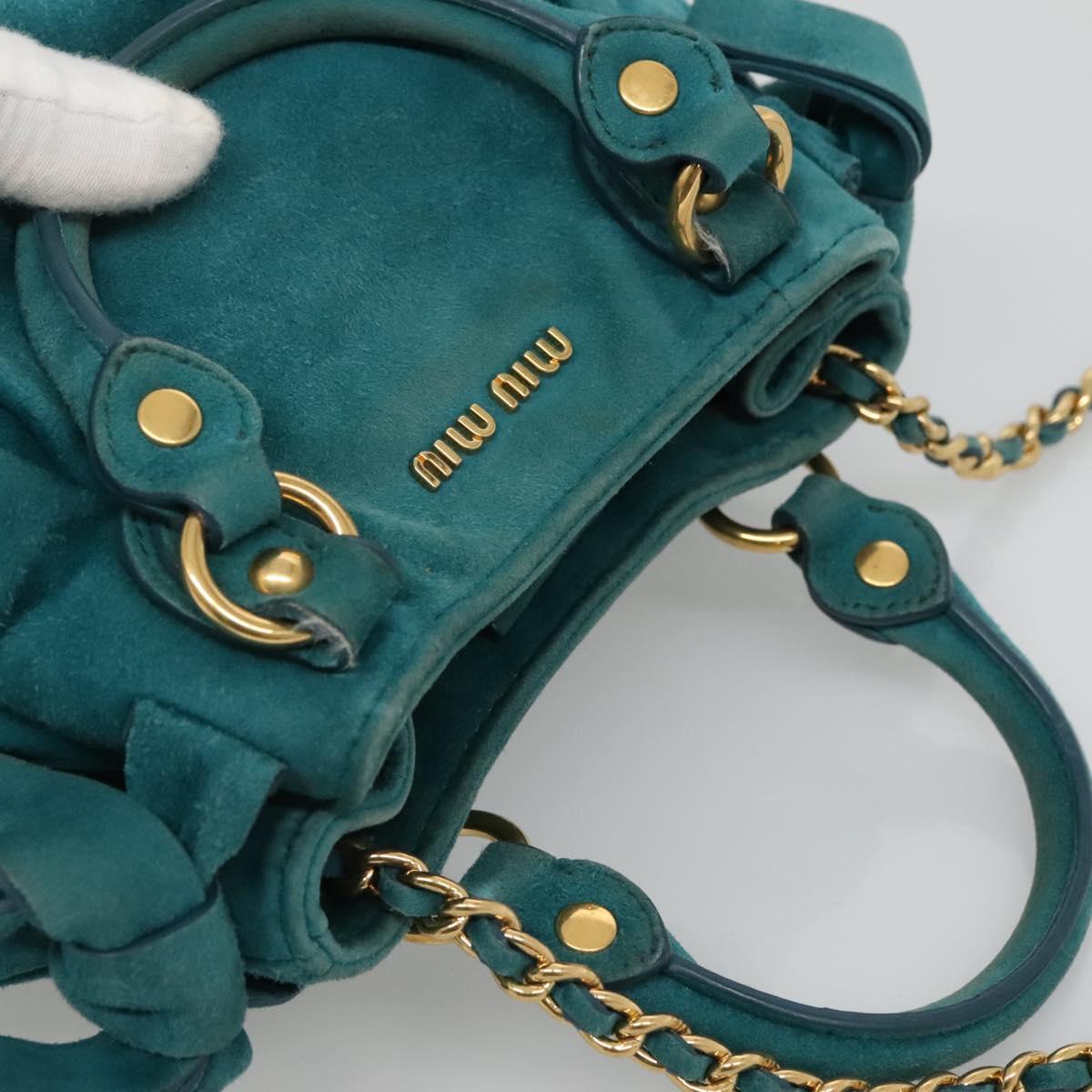 Miu Miu – Borsa a tracolla in pelle scamosciata blu - Etoilux