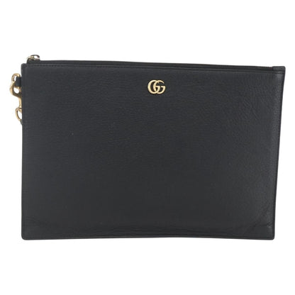 Gucci GG Marmont Pouch Pelle nera con logo GG – Pochette iconica - Etoilux