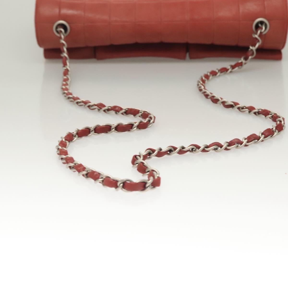 Chanel Chocolate Bar Reissue Flap Pelle di Agnello Rosso – 31 cm - Etoilux