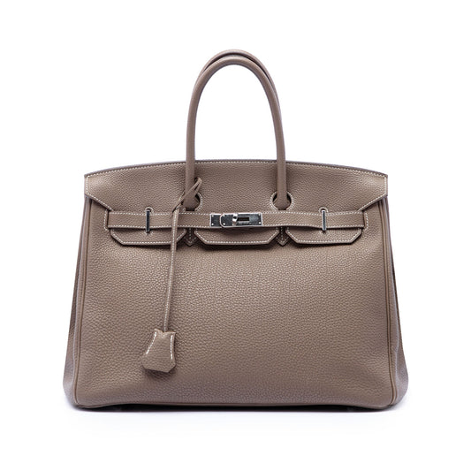 Hermès Birkin 35 Togo Etoupe Hardware Palladio | Etoilux