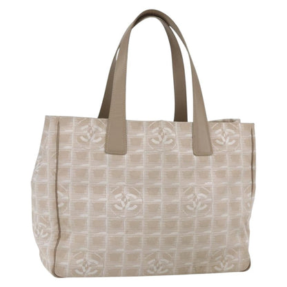 Chanel Travel Line Tote Medium Nylon Jacquard Beige – Serie 9390405 - Etoilux