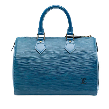 Louis Vuitton Speedy 25 Epi – Pelle Epi Blu Toledo | Vintage 1994 | Made in France - Etoilux