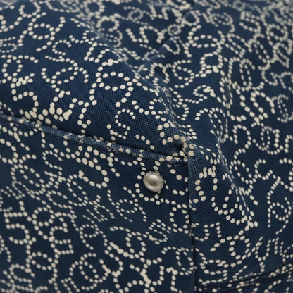 Chanel Vintage Tote Grande in Tela Stampata CC – Blu Navy - Etoilux
