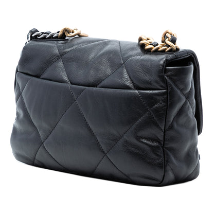 Chanel 19 Small Pelle di Agnello Nera 2019 – Hardware Trio – 25 cm - Etoilux
