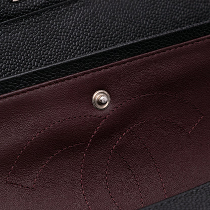 Chanel Classic Double Flap – Caviar Nero – Hardware Argento (2011) - Etoilux