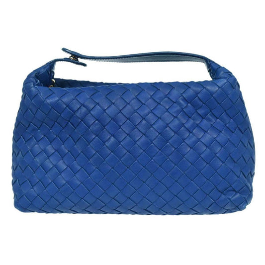 Bottega Veneta Intrecciato Nappa Cobalt Blue Hardware Dorato 2008 — Mini Hobo - Etoilux