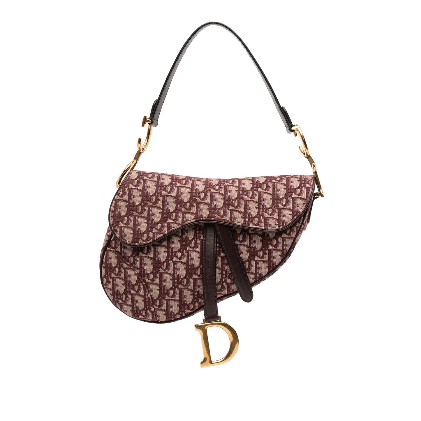 Christian Dior Saddle Media in Tela Oblique Bordeaux – 2018 – 24 cm - Etoilux
