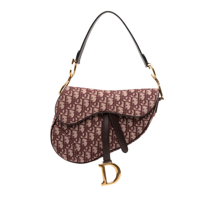 Christian Dior Saddle Media in Tela Oblique Bordeaux – 2018 – 24 cm - Etoilux