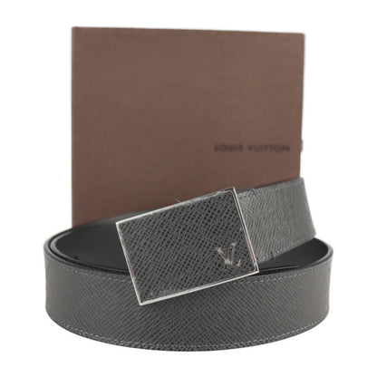 Louis Vuitton – Cintura in Pelle Nera con Fibbia LV Grafica - Etoilux