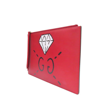 Gucci GucciGhost Diamond Pouch Clutch Calfskin Rosso – 30 cm - Etoilux