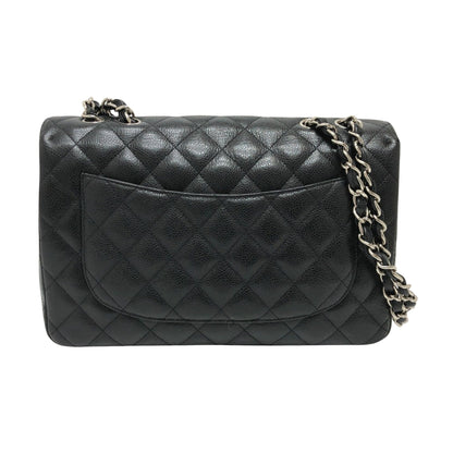 Chanel Classic Flap Medium – Caviar Nero & Hardware Argento – Made in Italy - Etoilux